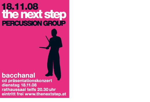 the next step cd bacchanal, Plakat cd präsentationskonzert, flyer cd präsentationskonzert